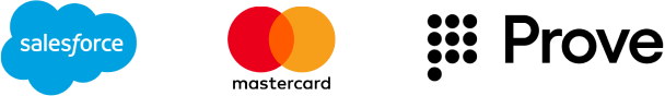 Logos from salesforce, MasterCard and Prove